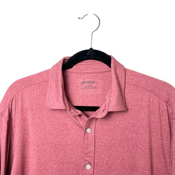 Untuckit Men's Long Sleeve Button Down Collared Performance Shirt Sz L - Picture 2 of 9